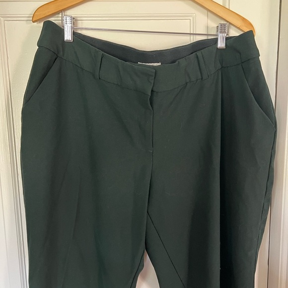 Lane Bryant The Allie Pants 18R Dark Green Trousers Stretch Ankle Workwear Plus - Picture 4 of 9